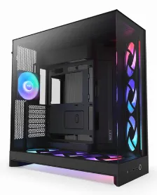 Gabinete Nzxt H9 Flow Rgb+, Midi Tower, E-atx, Atx, Micro-atx, Mini-itx, 3 Ventiladores, Negro