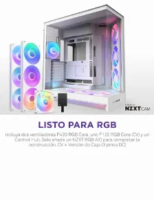 Gabinete Nzxt H9 Flow Rgb+, Midi Tower, E-atx, Atx, Micro-atx, Mini-itx, 3 Ventiladores, Blanco