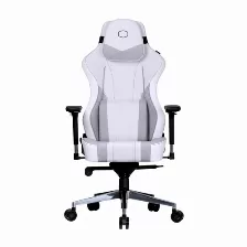 Silla Gamer Cooler Master Caliber X2c Descansa Brazos, Reclinable, Cojin Lumbar, Gris/blanco