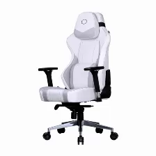 Silla Gamer Cooler Master Caliber X2c Descansa Brazos, Reclinable, Cojin Lumbar, Gris/blanco