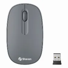 Mouse Steren Com-5714gr óptico, 3 Botones, 1200 Dpi, Rf Inalámbrico, Negro