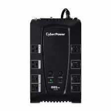 No Break Cyberpower Cp685avrg 0.685 Kva / 390 W, 1030 J, Entrada 140 V, 8 Salidas Ac, Negro