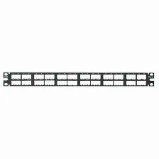 Panel De Parcheo Panduit Cpp48hdwbly 48 Puertos, Color Negro, Montaje En Bastidor, Capacidad Del Rack 1u