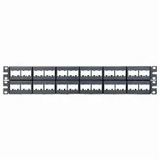 Panel De Parcheo Panduit 48-port Modular Patch Panel 48 Puertos, Rj-45, Montaje En Bastidor, Capacidad Del Rack 2u