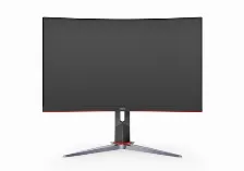 Monitor Gamer Curvo Aoc Cq32g2s Led 32 Pulgadas, Ultrawide Full Hd, Widescreen, Freesync, 165hz, 1xhdmi 2xdp, Negro Rojo