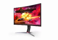 Monitor Gamer Curvo Aoc Cq32g2s Led 32 Pulgadas, Ultrawide Full Hd, Widescreen, Freesync, 165hz, 1xhdmi 2xdp, Negro Rojo