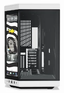 Gabinete Hyte Y70 Touch Infinite, Atx Mid Tower, Dual Chamber, Pantalla Tactil Lcd De 2.5k Integrada, Modelo Panda (blanco Y Negro)