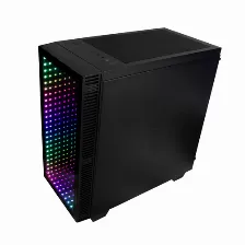 Gabinete Game Factor Csg560, Panel Lateral Vidrio Templado, Panel Frontal Infinito, 3 Ventiladores Rgb