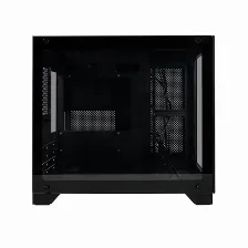 Gabinete Game Factor Csg570, Fishtank, 2 Cristal Templado Frontal Y Lateral, Negro