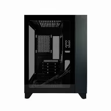 Gabinete Game Factor Csg570, Fishtank, 2 Cristal Templado Frontal Y Lateral, Negro