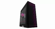 Gabinete Game Factor Csg601, Ventana Lateral, Frente Espejo Infinito, Rgb, Negro