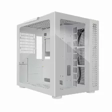 Gabinete Game Factor Csg700, Atx, Fishtank, Cristal Templado Frontal Y Lateral, Sin Fuente, Blanco
