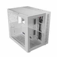 Gabinete Game Factor Csg700, Atx, Fishtank, Cristal Templado Frontal Y Lateral, Sin Fuente, Blanco
