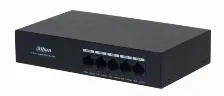 Switch Dahua 4 Puertos Poe, 10/100/1000 Mbps, No Administrado, L2, Rj-45 5, Gigabit Ethernet, Negro