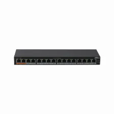 Switch Dahua Technology Poe Pfs3016-16gt-190 No Administrado, L2, Rj-45 16, Gigabit Ethernet (10/100/1000), 1u, Negro