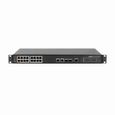 Switch Dahua Technology Pfs4218-16et-190 Gestionado, L2, Rj-45 16, Fast Ethernet (10/100), 16 Poe, 1u, Negro