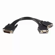 Adaptador Vídeo Startech.com Dms A 2 X Vga (d-sub), 0.2 M, Negro