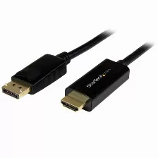 Convertidor De Vídeo Startech.com, Displayport A Hdmi, Máxima Resolución 4000 X 2000 Pixeles, Soporte De Audio, Color Negro, (dp2hdmm1mb)