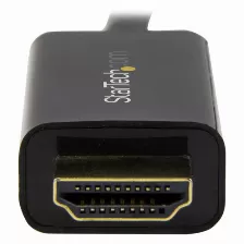 Convertidor De Vídeo Startech (mdp2hdmm2mb), Mini Displayport A Hdmi, Máxima Resolución 4000 X 2000 Pixeles, Soporte De Audio, Color Negro