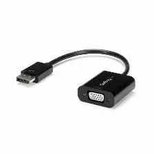 Conversor Startech (dp2vga3) Displayport Macho A Vga Hembra 1920x1200, Color Negro