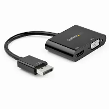 Adaptador Vídeo Startech.com Displayport A Hdmi + Vga (d-sub), Negro