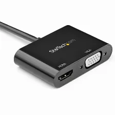 Adaptador Vídeo Startech.com Displayport A Hdmi + Vga (d-sub), Negro
