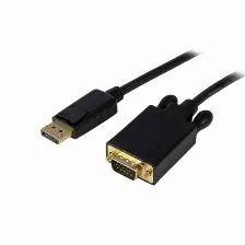 Adaptador Vídeo Startech.com Displayport A Vga (d-sub), 4.6 M, Negro