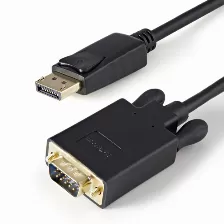 Adaptador Vídeo Startech.com Displayport A Vga (d-sub), 0.91 M, Negro