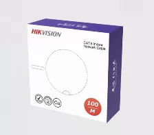 Bobina De Cable Hikvision Utp Cat6, Interior, 100% Cobre, 100mts, Para Video Y Redes, Blanco