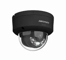 Cámara Ip Hikvision Pro Series Con Colorvu Ds-2cd2167g3-lis2uy(2.8mm)(black) 6 Mp, Domo, Microsd, Interior Y Exterior, Ip67, Negro