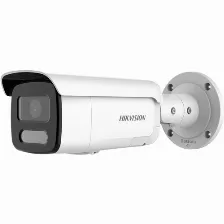 Camara Hikvision / [dual Light + Colorvu] Bala Ip 8 Megapixel / Lente 4 Mm / 60 Mts Ir + 60 Mts Luz Blanca / Exterior Ip67 / Luz Intermitente Y Alerta De Audio / Micra“fono Integrado / Videoanaliti...
