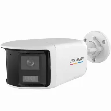 Cámara Ip Hikvision Turbo Hd Con Colorvu Ds-2ce12kf3tp-dls(180°) 3 Mp, Bala (forma), Interior Y Exterior, Ip67, Blanco