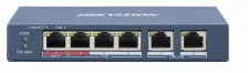 Switch Hikvision Ds-3e0106hp-e No Administrado, Rj-45 6, Fast Ethernet (10/100), 4 Poe, Azul