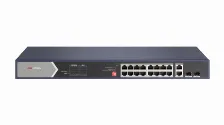Switch Hikvision Ds-3e0520hp-e No Administrado, Rj-45 18, Gigabit Ethernet (10/100/1000), 12 Poe, Azul