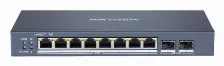 Switch Hikvision Ds-3e1510p-si Gestionado, L2, Rj-45 8, Gigabit Ethernet (10/100/1000), 8 Poe, Negro