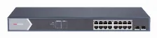 Switch Gigabit Poe+ Hikvision Ds-3e1518p-si Administrable / 16 Puertos 10/100/1000 Mbps Poe+ / 2 Puertos Sfp / Configuraciã³n Remota Desde Hik-parnerpro / Poe Hasta 250 Metros / 225 W