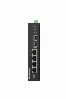 Switch Hikvision Ds-3t0506hp-e/hs No Administrado, Rj-45 4, Gigabit Ethernet (10/100/1000), 3 Poe, Negro