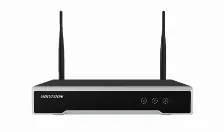 Nvr Hikvision Wifi Ds 7100 Series, 4 Mp, 4 Canales Ip, 2 Antenas Wifi, Salida De Video Full Hd, Negro, Ds-7104nik1/w/m(c)