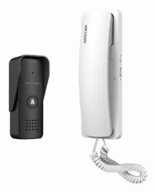 Kit Audioportero Hikvision Analogico 2 Hilos, Alambrico, Ip55, Frente De Calle, Apertura De 2 Puertas