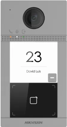 Videoportero Hikvision Ds-kv8113-wme1(c) Alámbrico, 2 Mp, Negro, Gris
