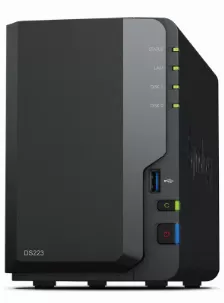 Nas Synology Diskstation Ds223 Rtd1619b, 1.7 Ghz, 0 Tb, Bahías 2, 2.5/3.5