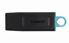 Memoria Usb Kingston Datatraveler Exodia 64gb, 3.2 Gen 1, Factor De Forma Tapa, Color Negro