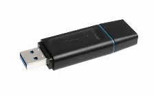 Memoria Usb Kingston Datatraveler Exodia 64gb, 3.2 Gen 1, Factor De Forma Tapa, Color Negro