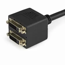 Cable Dvi Startech.com 0.3 M, Dvi-d A 2 X Dvi-d, Negro