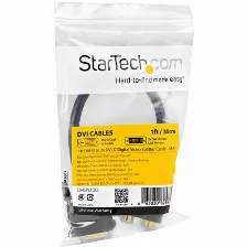 Cable Dvi Startech.com 0.3 M, Dvi-d A 2 X Dvi-d, Negro