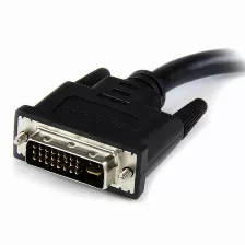 Adaptador Conversor Startech (dvivgamf8in), De 20cm Dvi-i A Vga - Dvi-i Macho - Hd15 Hembra, Color Negro