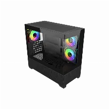 Gabinete Cooler Master Elite 490, Micro Atx/itx, Cristal Templado, 1x Usb-c, 2x Usb 3.0, 3 Ventiladores, Negro