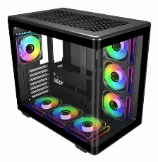 Gabinete Cooler Master Elite 600 Midi Tower, Psu No, Vent. 1x 120 Mm, Negro, Transparente