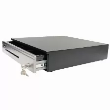 Cajón De Dinero Ec Line Premium 5 Billetes, 8 Monedas Con Rodamientos, Acero Inoxidable, Divisores Ajustables, Negro (ec-cd-100p)