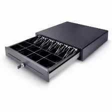 Cajon De Dinero Para Punto De Venta Ec Line Cd-200m (ec-cd-200m) 5 Billetes, 8 Monedas, Acero/plástico, Color Negro